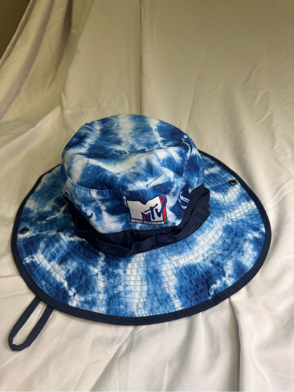 MTV Kids Navy & White Tie-Dye Bucket Hat